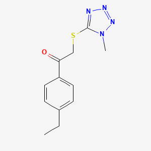 molecular formula C12H14N4OS B5537834 1-(4-乙基苯基)-2-[(1-甲基-1H-四唑-5-基)硫代]乙酮 
