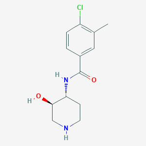 molecular formula C13H17ClN2O2 B5537847 4-chloro-N-[rel-(3R,4R)-3-hydroxy-4-piperidinyl]-3-methylbenzamide hydrochloride 