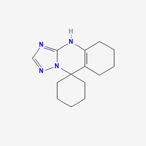 molecular formula C14H20N4 B5537906 5',6',7',8'-tetrahydro-4'H-spiro[cyclohexane-1,9'-[1,2,4]triazolo[5,1-b]quinazoline] 