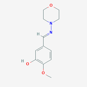 molecular formula C12H16N2O3 B5537925 2-methoxy-5-[(morpholin-4-ylimino)methyl]phenol 