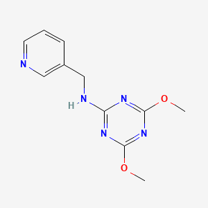 4,6-dimethoxy-N-(3-pyridinylmethyl)-1,3,5-triazin-2-amine