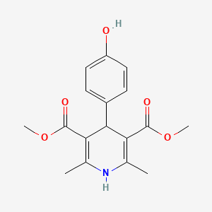 molecular formula C17H19NO5 B5537932 4-(4-羟基苯基)-2,6-二甲基-1,4-二氢-3,5-吡啶二甲酸二甲酯 CAS No. 156304-06-2
