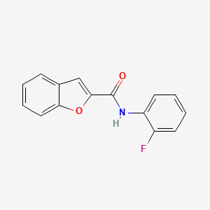 molecular formula C15H10FNO2 B5537936 N-(2-氟苯基)-1-苯并呋喃-2-甲酰胺 