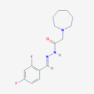 molecular formula C15H19F2N3O B5537941 2-(1-azepanyl)-N'-(2,4-difluorobenzylidene)acetohydrazide 