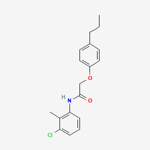 molecular formula C18H20ClNO2 B5537985 N-(3-chloro-2-methylphenyl)-2-(4-propylphenoxy)acetamide 