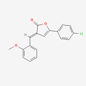 molecular formula C18H13ClO3 B5538016 5-(4-chlorophenyl)-3-(2-methoxybenzylidene)-2(3H)-furanone 