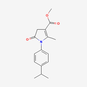molecular formula C16H19NO3 B5538033 methyl 1-(4-isopropylphenyl)-2-methyl-5-oxo-4,5-dihydro-1H-pyrrole-3-carboxylate 