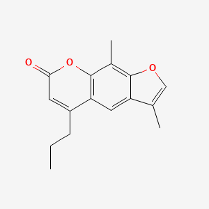 molecular formula C16H16O3 B5538041 3,9-二甲基-5-丙基-7H-呋喃[3,2-g]色烯-7-酮 