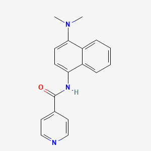 molecular formula C18H17N3O B5538080 N-[4-(二甲氨基)-1-萘基]异烟酰胺 