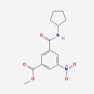 molecular formula C14H16N2O5 B5538156 methyl 3-[(cyclopentylamino)carbonyl]-5-nitrobenzoate 