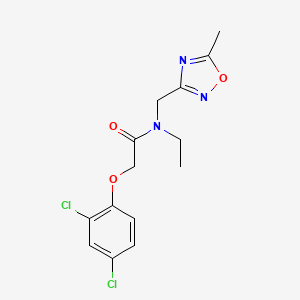molecular formula C14H15Cl2N3O3 B5538165 2-(2,4-dichlorophenoxy)-N-ethyl-N-[(5-methyl-1,2,4-oxadiazol-3-yl)methyl]acetamide 