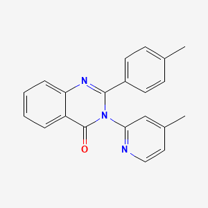 molecular formula C21H17N3O B5538176 2-(4-甲苯基)-3-(4-甲基-2-吡啶基)-4(3H)-喹唑啉酮 