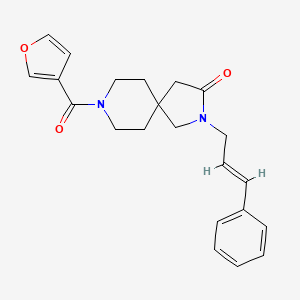 molecular formula C22H24N2O3 B5538191 8-(3-呋喃甲酰基)-2-[(2E)-3-苯基-2-丙烯-1-基]-2,8-二氮杂螺[4.5]癸烷-3-酮 