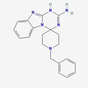 molecular formula C20H22N6 B5538209 1-benzyl-1'H-spiro[piperidine-4,4'-[1,3,5]triazino[1,2-a]benzimidazol]-2'-amine 