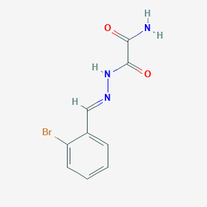 molecular formula C9H8BrN3O2 B5538210 2-[2-(2-bromobenzylidene)hydrazino]-2-oxoacetamide 