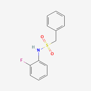 molecular formula C13H12FNO2S B5538228 N-(2-fluorophenyl)-1-phenylmethanesulfonamide 