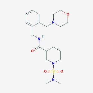 molecular formula C20H32N4O4S B5538245 1-[(dimethylamino)sulfonyl]-N-[2-(4-morpholinylmethyl)benzyl]-3-piperidinecarboxamide 
