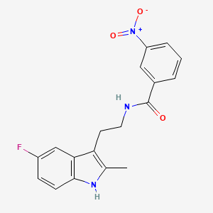 molecular formula C18H16FN3O3 B5538256 N-[2-(5-氟-2-甲基-1H-吲哚-3-基)乙基]-3-硝基苯甲酰胺 