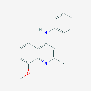 molecular formula C17H16N2O B5538290 8-methoxy-2-methyl-N-phenyl-4-quinolinamine 