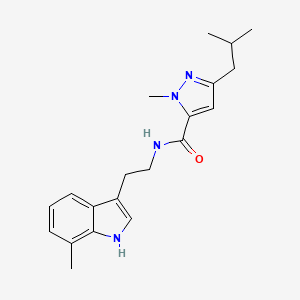 molecular formula C20H26N4O B5538324 3-isobutyl-1-methyl-N-[2-(7-methyl-1H-indol-3-yl)ethyl]-1H-pyrazole-5-carboxamide 