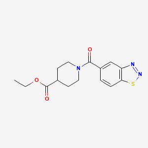 molecular formula C15H17N3O3S B5538326 ethyl 1-(1,2,3-benzothiadiazol-5-ylcarbonyl)-4-piperidinecarboxylate 
