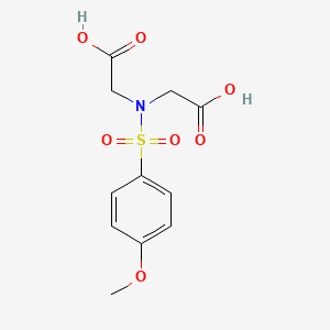 molecular formula C11H13NO7S B5538332 2,2'-{[(4-methoxyphenyl)sulfonyl]imino}diacetic acid 