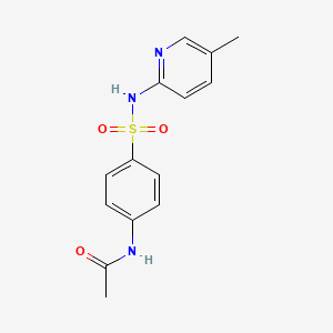 molecular formula C14H15N3O3S B5538340 N-(4-{[(5-methyl-2-pyridinyl)amino]sulfonyl}phenyl)acetamide 