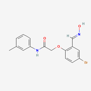 molecular formula C16H15BrN2O3 B5538378 2-{4-bromo-2-[(hydroxyimino)methyl]phenoxy}-N-(3-methylphenyl)acetamide 