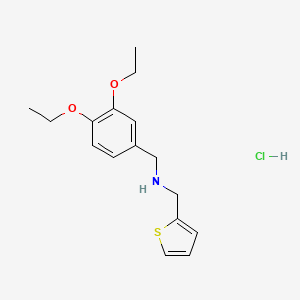 molecular formula C16H22ClNO2S B5538380 (3,4-二乙氧基苄基)(2-噻吩基甲基)胺盐酸盐 