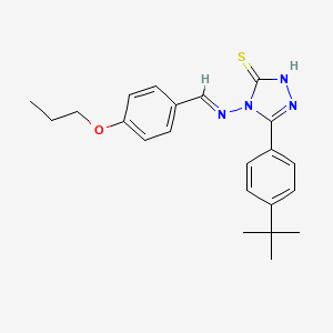 5-(4-tert-butylphenyl)-4-[(4-propoxybenzylidene)amino]-4H-1,2,4-triazole-3-thiol