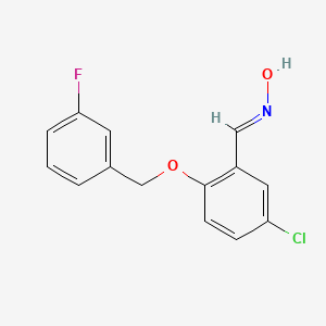 molecular formula C14H11ClFNO2 B5538519 5-chloro-2-[(3-fluorobenzyl)oxy]benzaldehyde oxime 