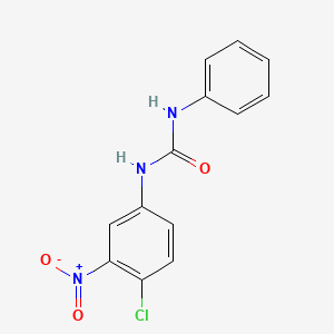molecular formula C13H10ClN3O3 B5538542 N-(4-chloro-3-nitrophenyl)-N'-phenylurea 