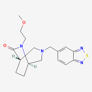 molecular formula C17H22N4O2S B5538559 (1S*,5R*)-3-(2,1,3-苯并噻二唑-5-基甲基)-6-(2-甲氧基乙基)-3,6-二氮杂双环[3.2.2]壬烷-7-酮 