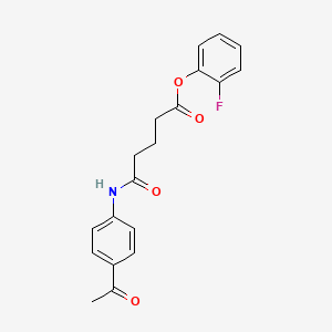 2-fluorophenyl 5-[(4-acetylphenyl)amino]-5-oxopentanoate