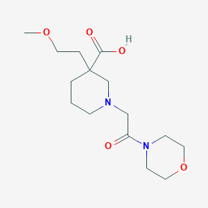 molecular formula C15H26N2O5 B5538605 3-(2-methoxyethyl)-1-[2-(4-morpholinyl)-2-oxoethyl]-3-piperidinecarboxylic acid 