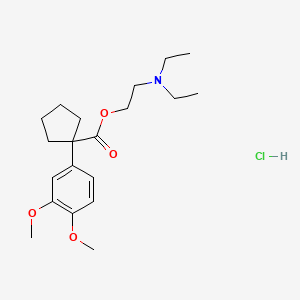 molecular formula C20H32ClNO4 B5538618 2-(diethylamino)ethyl 1-(3,4-dimethoxyphenyl)cyclopentanecarboxylate hydrochloride 