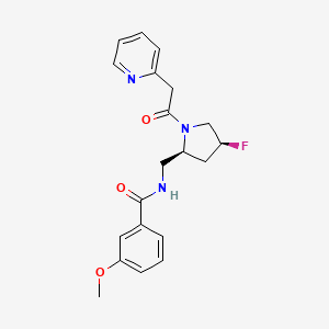 molecular formula C20H22FN3O3 B5538631 N-{[(2S,4S)-4-氟-1-(吡啶-2-基乙酰)吡咯烷-2-基]甲基}-3-甲氧基苯甲酰胺 