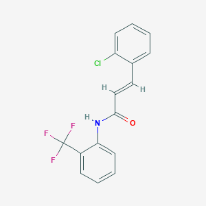 molecular formula C16H11ClF3NO B5538641 3-(2-chlorophenyl)-N-[2-(trifluoromethyl)phenyl]acrylamide 