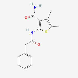 molecular formula C15H16N2O2S B5538658 4,5-dimethyl-2-[(phenylacetyl)amino]-3-thiophenecarboxamide 