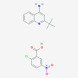 molecular formula C20H20ClN3O4 B5538660 2-chloro-5-nitrobenzoic acid - 2-tert-butyl-4-quinolinamine (1:1) 
