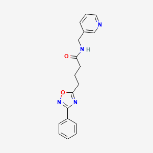 molecular formula C18H18N4O2 B5538682 4-(3-苯基-1,2,4-恶二唑-5-基)-N-(3-吡啶基甲基)丁酰胺 
