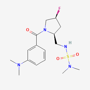 molecular formula C16H25FN4O3S B5538692 N'-({(2S,4S)-1-[3-(dimethylamino)benzoyl]-4-fluoropyrrolidin-2-yl}methyl)-N,N-dimethylsulfamide 