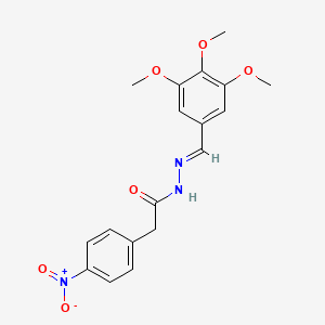 molecular formula C18H19N3O6 B5538704 2-(4-硝基苯基)-N'-(3,4,5-三甲氧基苄叉亚甲基)乙酰肼 