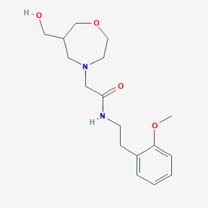 molecular formula C17H26N2O4 B5538712 2-[6-(羟甲基)-1,4-氧杂环己烷-4-基]-N-[2-(2-甲氧基苯基)乙基]乙酰胺 