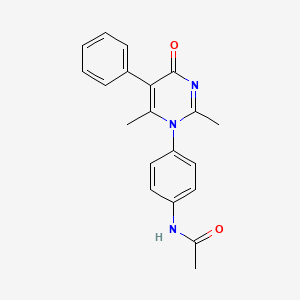 molecular formula C20H19N3O2 B5538713 N-[4-(2,6-dimethyl-4-oxo-5-phenyl-1(4H)-pyrimidinyl)phenyl]acetamide 