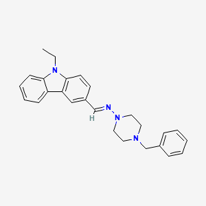 molecular formula C26H28N4 B5538731 4-benzyl-N-[(9-ethyl-9H-carbazol-3-yl)methylene]-1-piperazinamine 