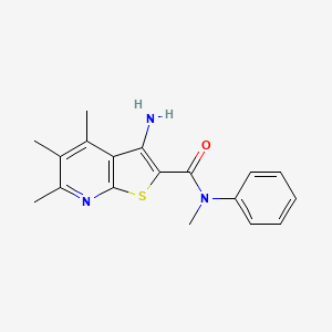 molecular formula C18H19N3OS B5538741 3-amino-N,4,5,6-tetramethyl-N-phenylthieno[2,3-b]pyridine-2-carboxamide 