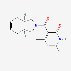 3-[(3aR*,7aS*)-1,3,3a,4,7,7a-hexahydro-2H-isoindol-2-ylcarbonyl]-4,6-dimethyl-2(1H)-pyridinone