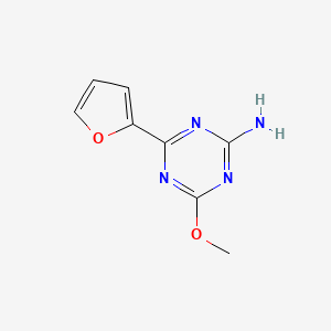 molecular formula C8H8N4O2 B5538827 4-(2-furyl)-6-methoxy-1,3,5-triazin-2-amine 