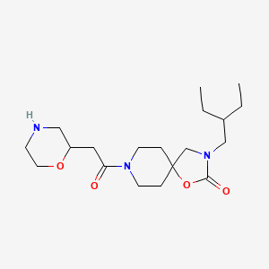 molecular formula C19H33N3O4 B5538860 3-(2-ethylbutyl)-8-(2-morpholinylacetyl)-1-oxa-3,8-diazaspiro[4.5]decan-2-one hydrochloride 